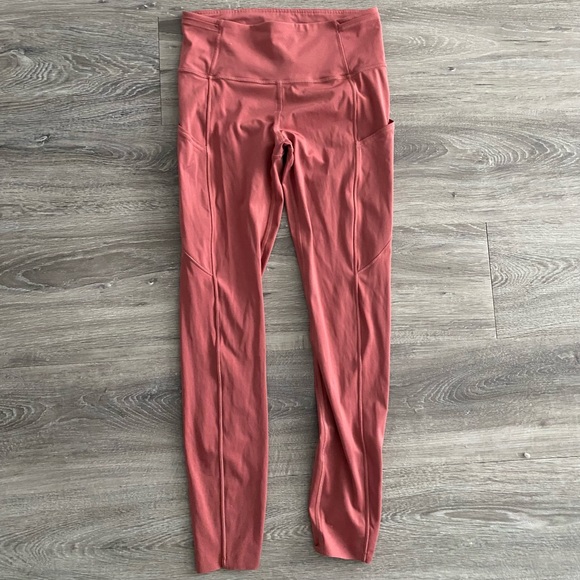 Lululemon Fast and Free leggings tights cherry tint pink Nulux - Picture 8 of 8